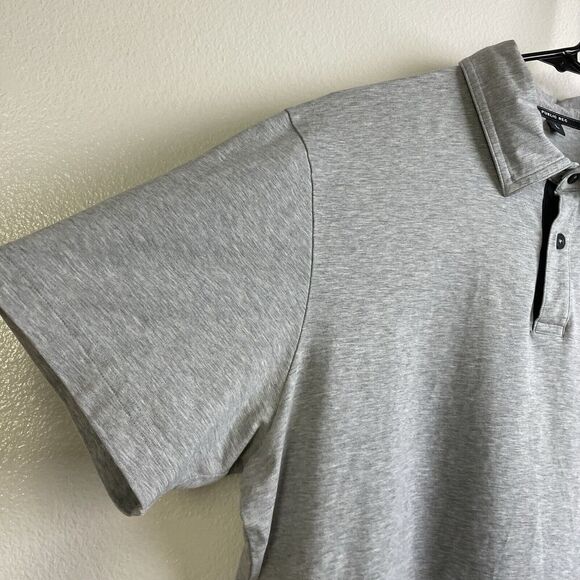 Public Rec Polo Shirt Large Mens Grey Short Sleeve Performance Preppy Active - Picture 6 of 13